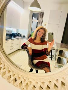 Vilnius apartment with stained glass