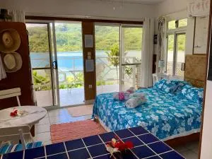 Charmant Bungalow bord de mer accès privé lagon - Teapaa