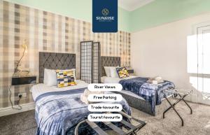 SCOTS-CORNER - INVOICE and REDUCED PRICE only via SUNRISE SHORT LETS DUNDEE, Family Home, 2 Rooms, 4 Single Beds, Easy Access Ring-Road Location, Parking, WiFi, Sleeps 4, Fully Equipped, Brilliant Location, Beautiful River Views - Long Stays