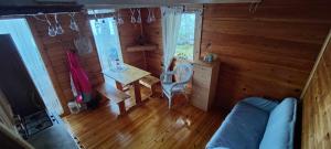 Traditional Finnish lakeside off-grid cabin