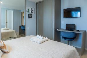 Flat Quarto e Sala, 400 metros da Praia de Boa Viagem, com Piscina, Wi-Fi 220Mbps