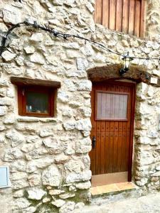 Rural Stone House with wood fireplace