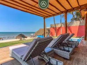 Oceanview 4 BR Condo - Pool - Beach - Terrace - 梅兹卡勒斯