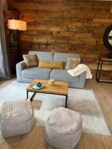 Appartement style chalet avec grande terrasse et parking prive