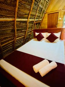 Lake side wood cabana