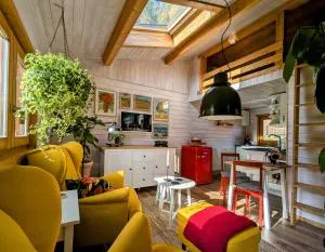 Wichtelhaisl Rittersgrün im Erzgebirge - Natur und Ruhe im fröhlichen Tiny House - Naturgarten-Hunde willkommen-Ebike und Elektroauto laden - Arnoldshammer