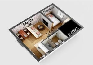 Appartements La MerVeille by MRODBNB - Appart Neuf - Apercu Mer - 25m Plage & Resto - Cine - cheminee - Popcorn : photos des chambres