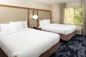 Queen Room with Two Queen Beds and Adapted Tub - Mobility and Hearing Accessible room in Fairfield Inn & Suites Greensboro Wendover