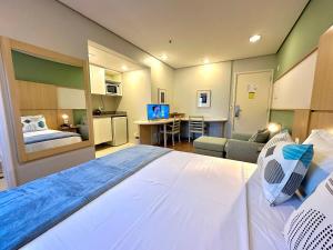 Flat Moderno Nações Unidas c/ Limpeza Diária e Rooftop