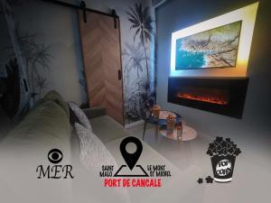 MRODBNB - Appart Neuf - Aperçu Mer - 25m Plage & Resto - Ciné - Cheminée - Popcorn