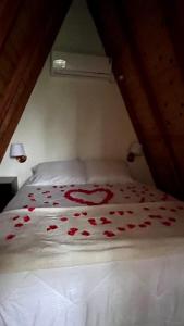 Chalé de madeira com vista para o rio