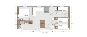 Campings Camping Ostrea **** : Mobile Home Confort - 3 Chambres - 6 Personnes