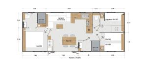 Campings Camping Ostrea **** : Bungalow Deluxe 3 Chambres - 6 Personnes