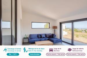 Maisons de vacances Villa neuve avec piscine vue sur mer pour 9 : photos des chambres