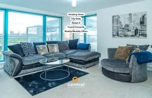 Central Serviced Apartments - 2 Bedroom - City Quay Views - Walk Into the City Centre - Smart TVs in All Rooms - We are your Short Term Stay Specialists in Dundee - Get in touch to book your stay - Central Short Lets Dundee - 邓凯尔德