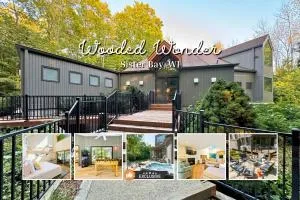 Wooded Wonder - Modern Home with Hot Tub, Games & Best Location - Ellison Bay