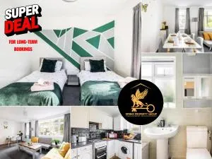 Renovated 2-Bedroom Apartment in Sale with Free WiFi, Private Entrance, and Easy Access to Trafford Centre & Manchester Airport - 艾纯查姆