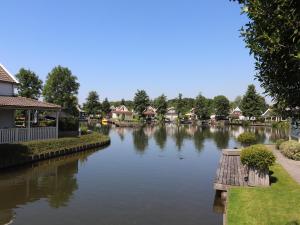 House on the water with fishing platform