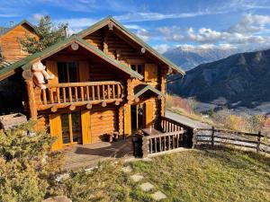 Chalets Chalet en rondin 8 pers. avec sauna, SPA et garage, pres telecabine et navette a Praloup 1500 - FR-1-165A-126 : Chalet