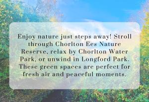 Lovely Chorlton Flat! 5 Seconds to Bus Stop & 2 Minutes to Tram Station