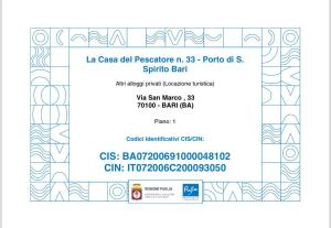 La Casa del Pescatore n 33 - porto di St Spirito Bari