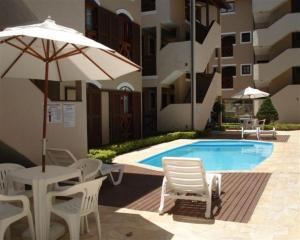 Charmoso quitinete com piscina no Residencial Rivieira