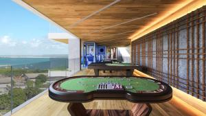 Flat no New Time à beira-mar em Pajuçara Cama Queen