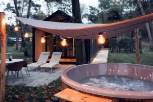 Sallands natuurhuisje Hellendoorn hottub Metz - هيليندورن