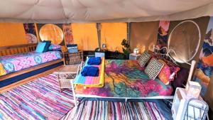 Cosy Glamping Yurt with log burner on our smallholding, ideal family getaway or romantic retreat