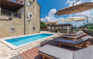 Gorgeous Home In Momjan With Heated Swimming Pool 