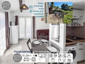 Maisons de vacances Duplex lumineux avec terrasse pres des plages : photos des chambres