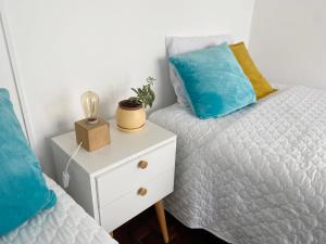 2 beds with garden view and terrace