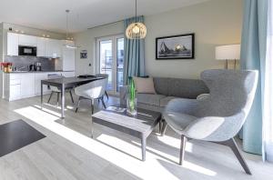 5 Sterne Ferienwohnung Stranddomizil mit Eckbalkon und Boddenblick