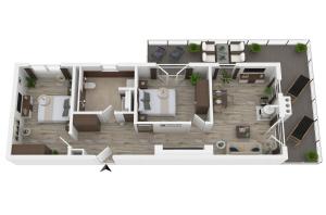 Große Strandoase 5 Sterne Ferienwohnung mit Blick auf den Bodden