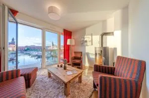 Müritzquartier No 13 - Apartment in der Hafenresidenz mit Kamin & Hafenblick - Bredenfelde