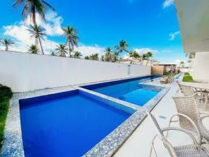 Residencial Ilha de Santorini, 100 m da Praia, Pico de Surfe, Piscina, Parque infantil, 2 Vagas de Garagem - Praia do Flamengo