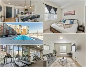 King Bed - Hot tub - Gym - 65 TV - 南乔丹