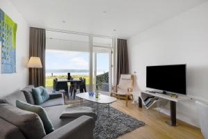 Bright And Inviting Holiday Apartment By Hotel Ebeltoft Strand In First Row With Full Views Of Ebeltoft Bay