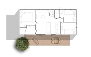 Campings Camping Le Sequoia : Bungalow Deluxe - Vue sur Jardin