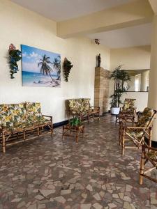 Apartamento em São Vicente Pé na areia