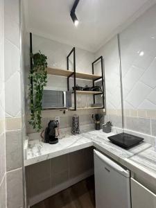 Apartamento em São Vicente Pé na areia