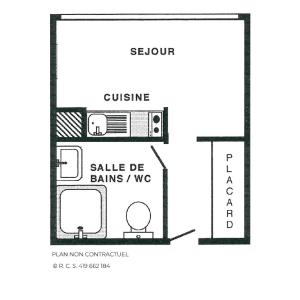 Résidence Trois Marches - Studio 2 personnes 13 m² - Quartier de Brelin MAE-4014