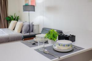 City view on hight floor