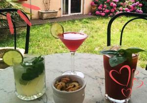 Sejours chez l'habitant Le Relais de Montchat : Chambre Quadruple - Vue sur Jardin