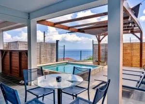 Villa Lanmè cosy, piscine privative & vue Mer - Case-Pilote