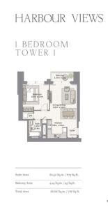 Luxury 42-Floor 1BR flat in Harbour Views
