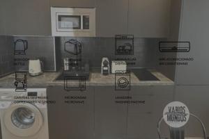 Central Apt de 2hab para 5pax en Calle Silva E2