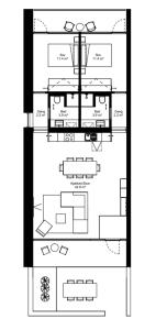 Deluxe Two-Bedroom Apartment with Garden View room in Kinsarvik Camping