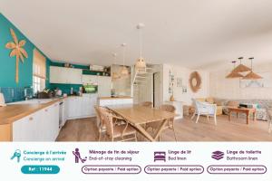 Maison pour 8 avec piscine 500m de la plage