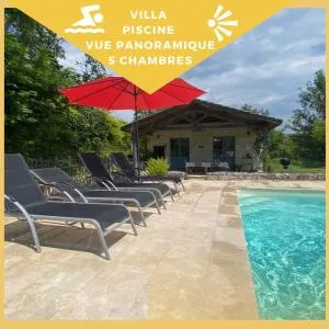 Villa CARAMEL - Piscine - VUE - Sauzet